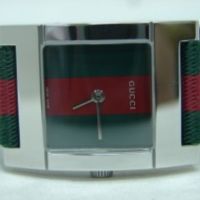 GUCCI 古馳 7700L 紅綠 不鏽鋼 石英 女錶 機芯圖